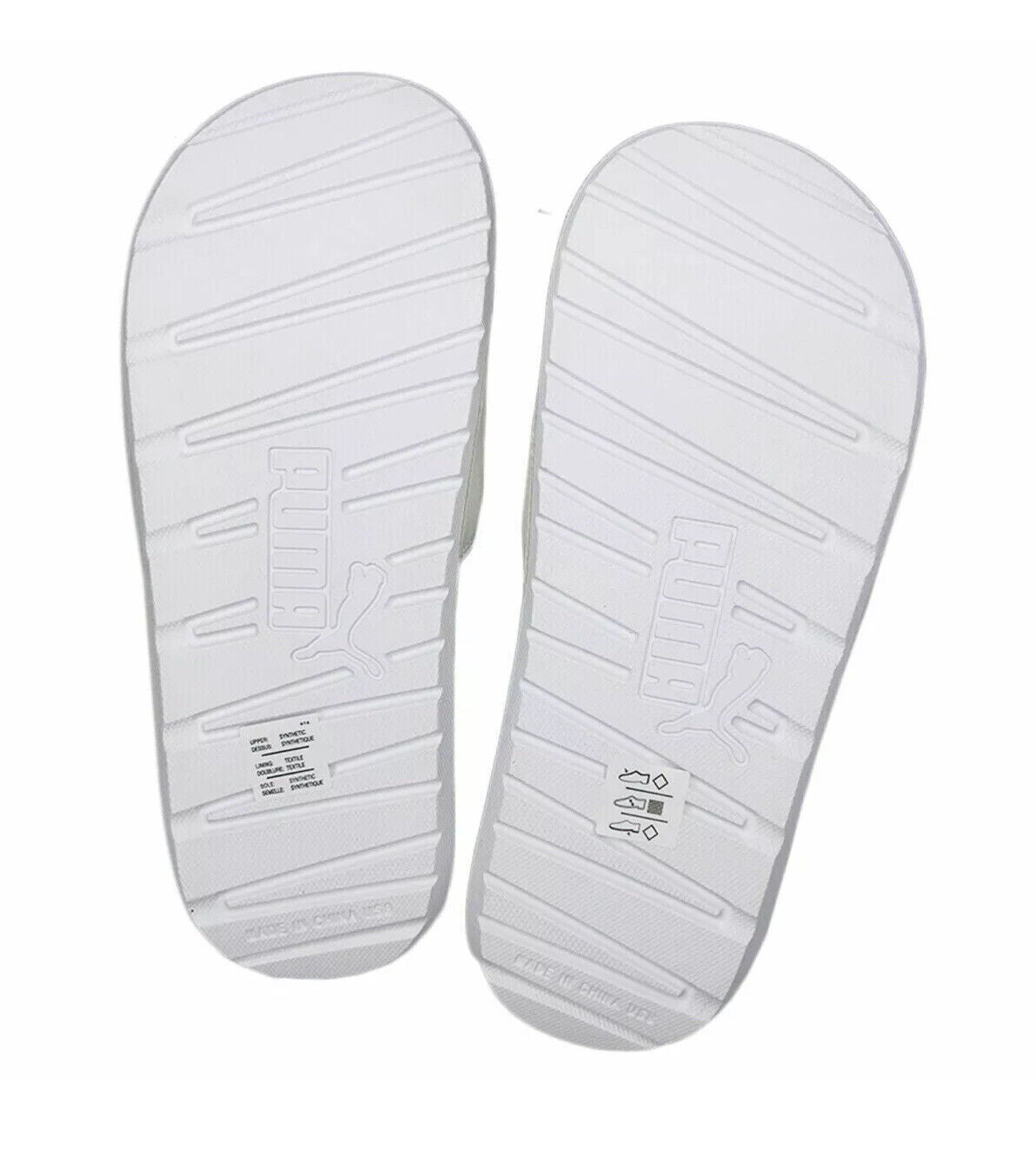 PUMA Women's Cool Cat Sport Slides Sandals White/Rose Gold Size 7